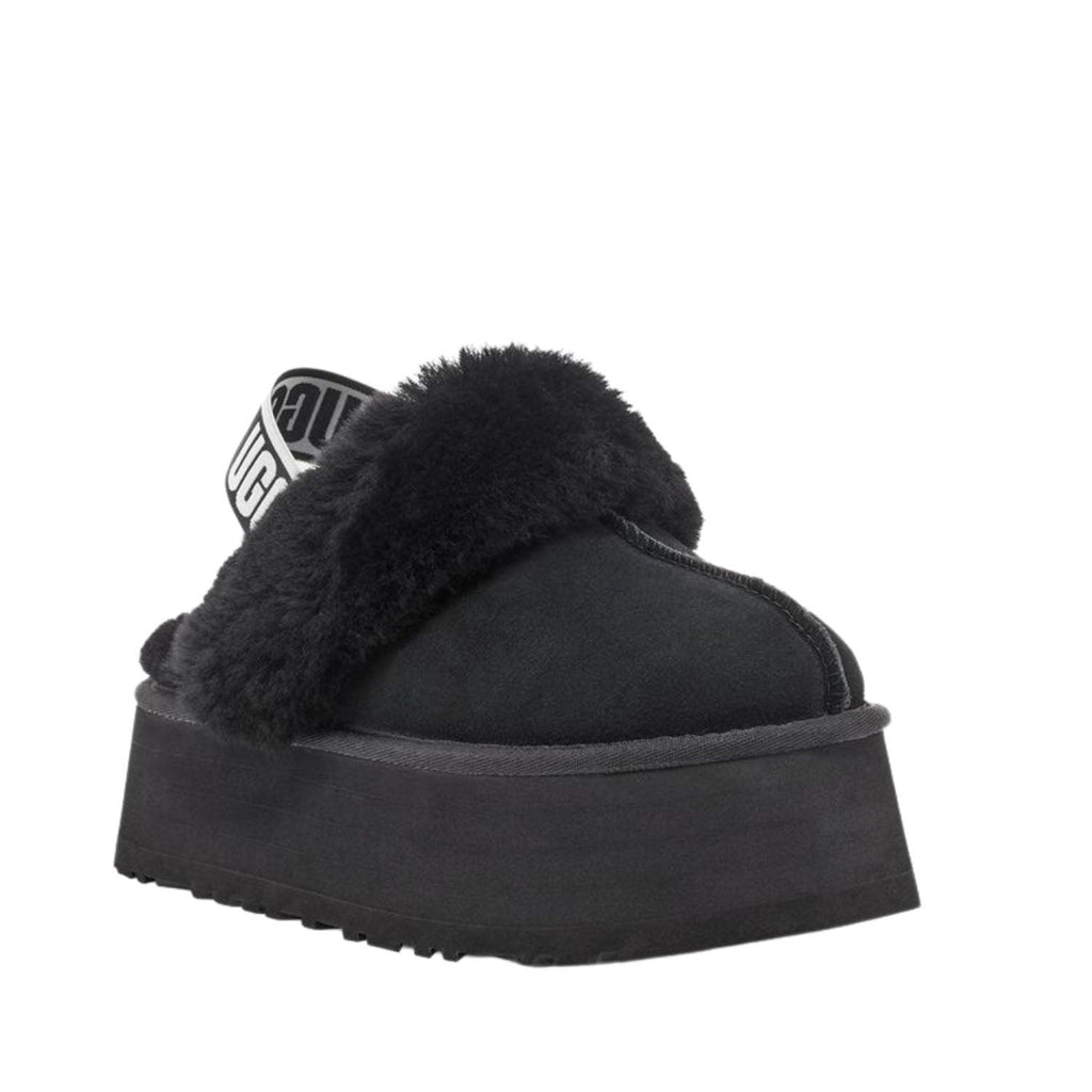 UGG FUNKETTE BLACK SLIDES - Como Store