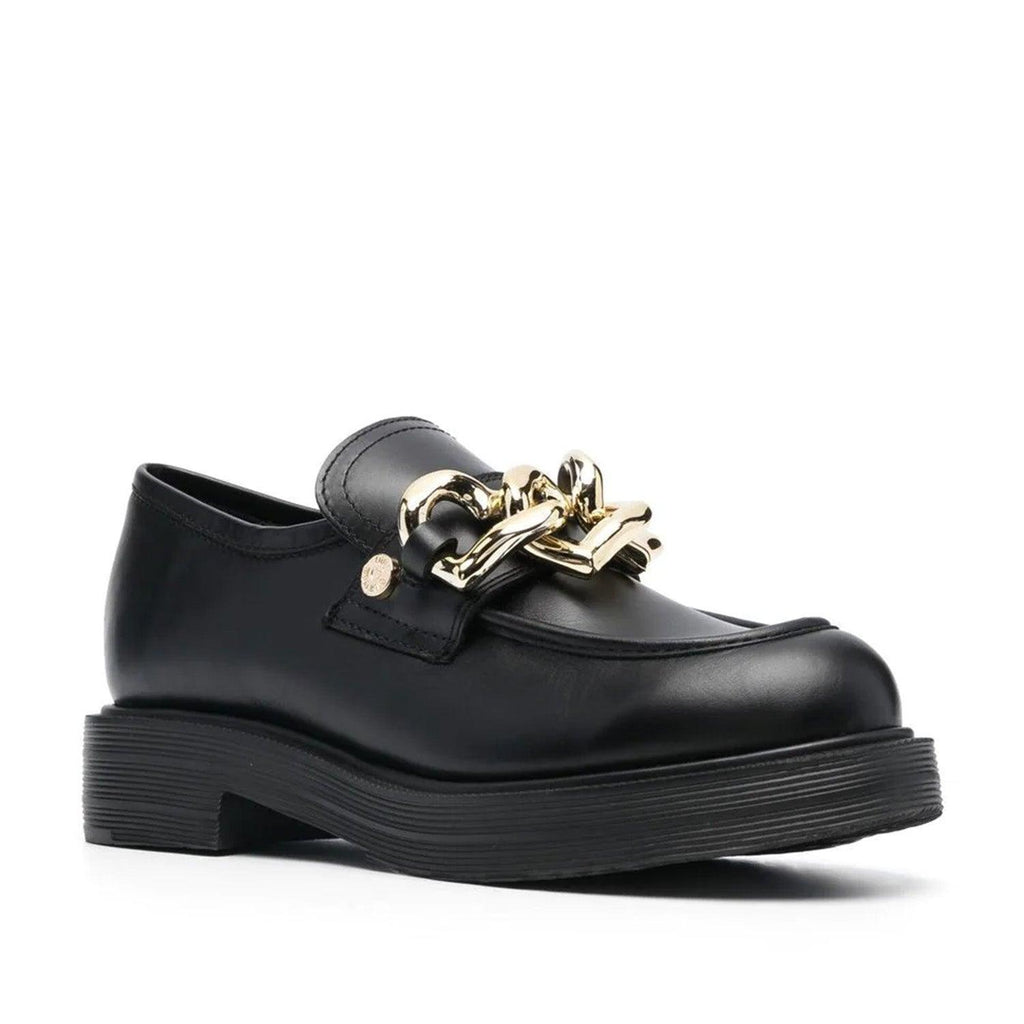 LOVE MOSCHINO CHAIN-DETAIL CHUNKY SOLE LOAFERS - Como Store