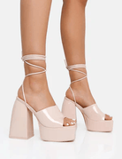 PUBLIC DESIRE - ORCHID NUDE PATENT HEELS - Como Store