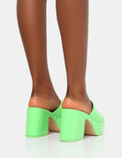 PUBLIC DESIRE - ARIEL GREEN PATENT HEELS - Como Store