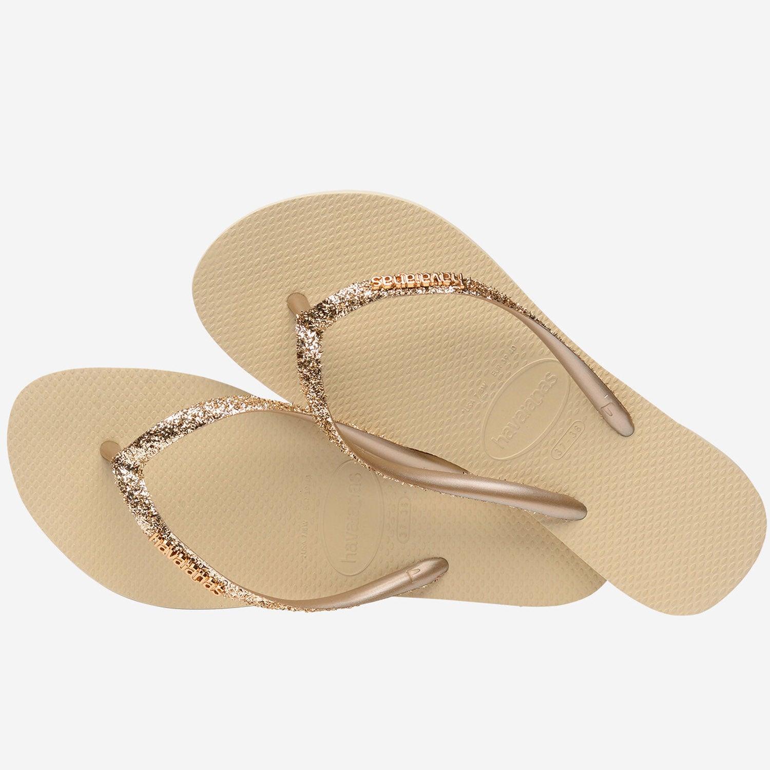 HAVAIANAS SLIM GLITTER AREIA SAND GREY - Como Store