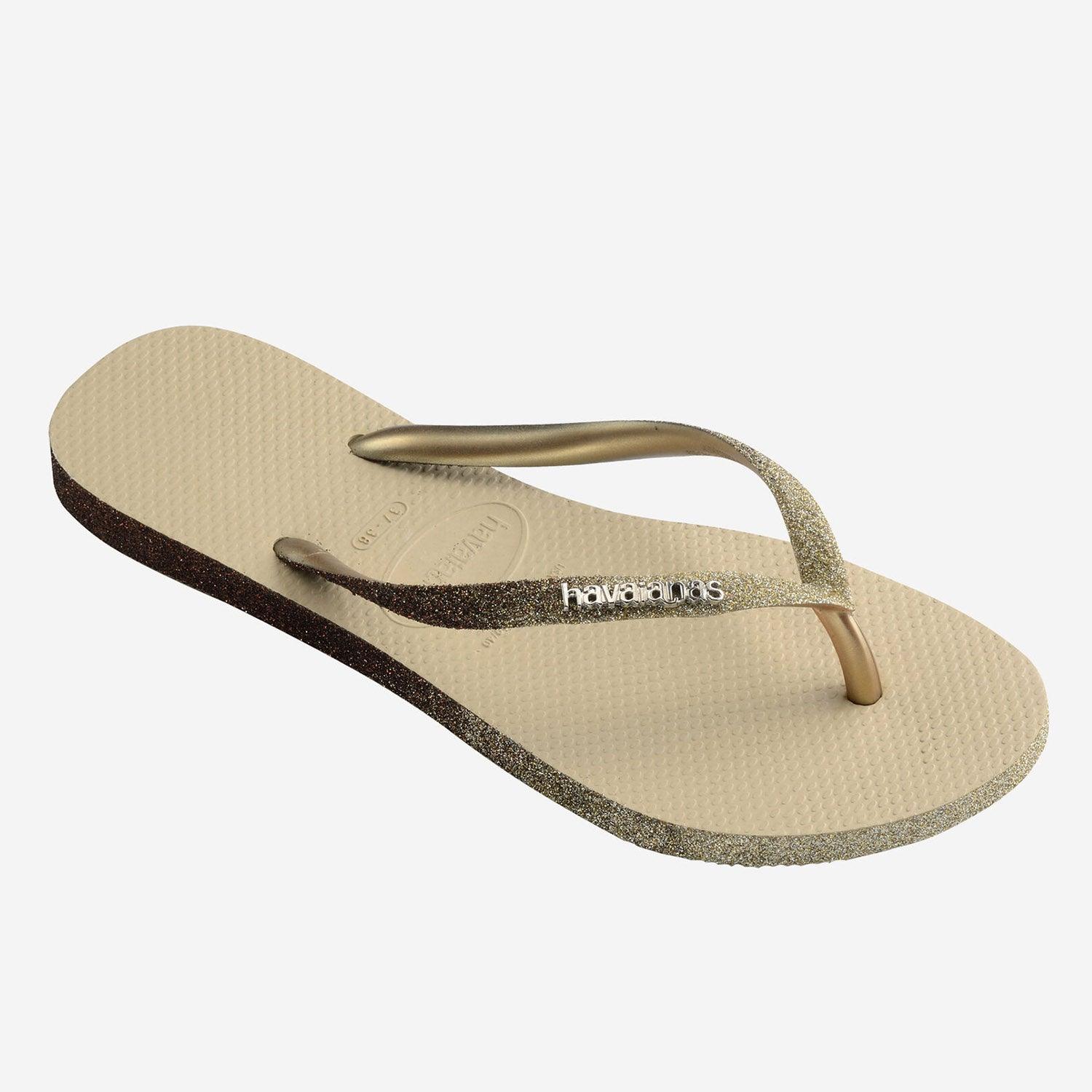 HAVAIANAS SLIM SPARKLE ME SAND GREY - Como Store