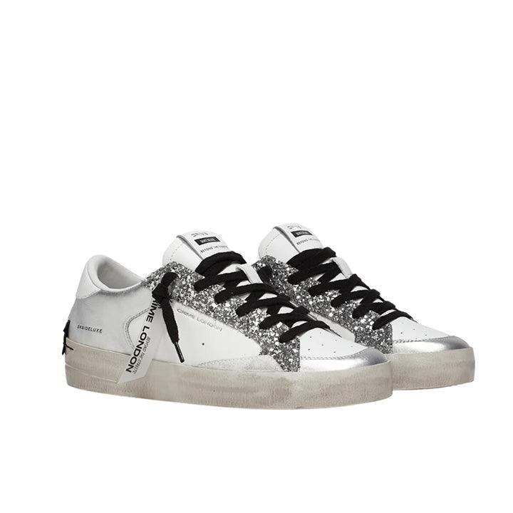 CRIME LONDON SKATE SILVER DELUXE SNEAKERS - Como Store
