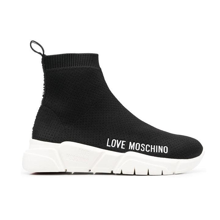 LOVE MOSCHINO SOCK-WHITE SOLE SNEAKERS - Como Store