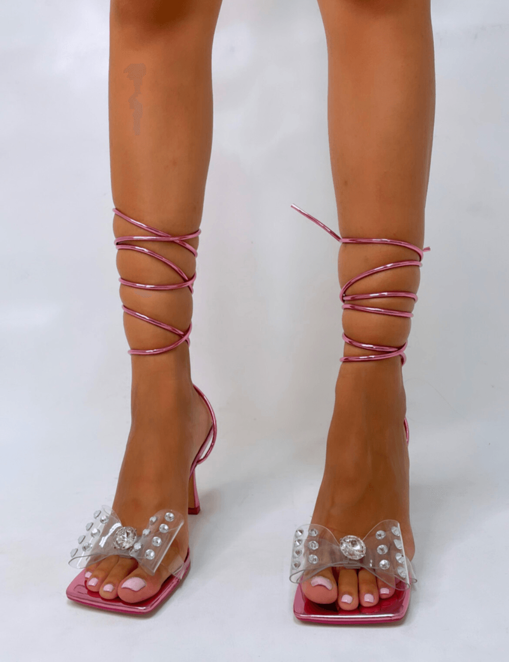 PUBLIC DESIRE - DASHA PINK METALLIC HEELS - Como Store