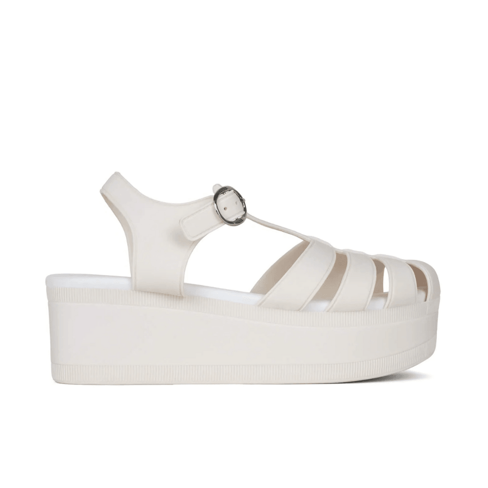 JEFFREY CAMPBELL JELLY WHITE SANDALS - Como Store