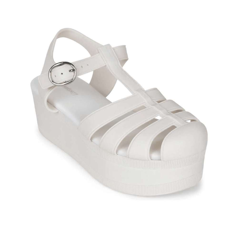 JEFFREY CAMPBELL JELLY WHITE SANDALS - Como Store