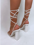 PUBLIC DESIRE - DATE NIGHT WHITE PATENT CROC HEELS - Como Store