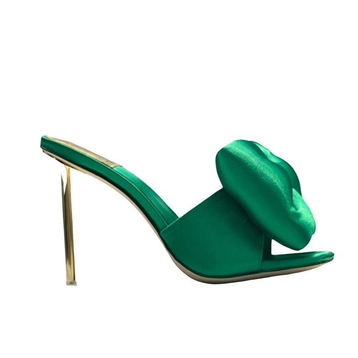 JEFFREY CAMPBELL - BOW-DOWN GREEN HEELS - Como Store