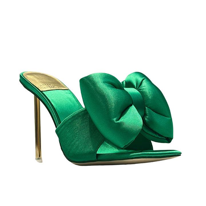 JEFFREY CAMPBELL - BOW-DOWN GREEN HEELS - Como Store