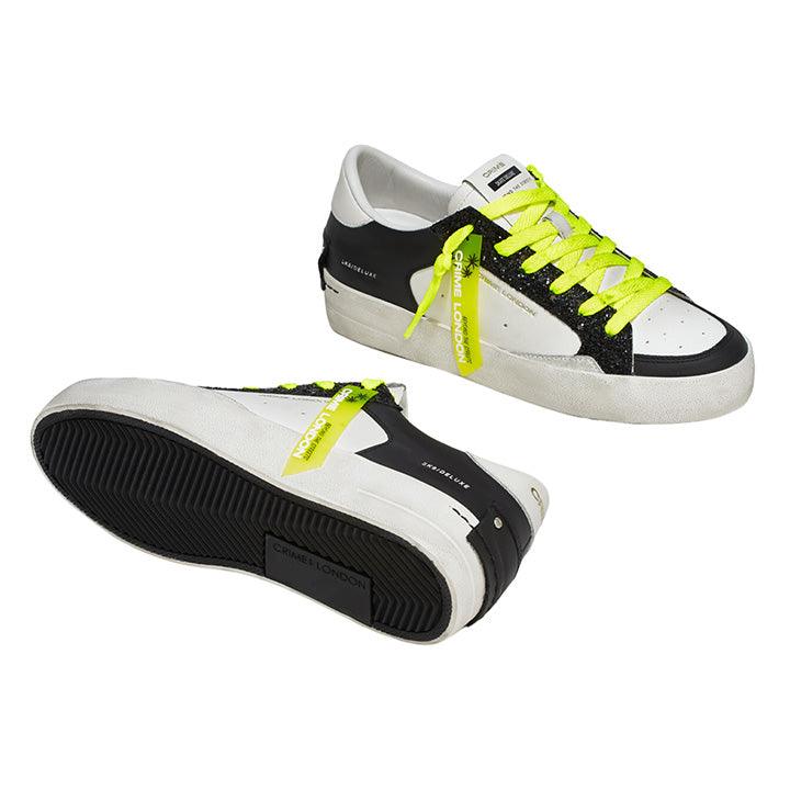 CRIME LONDON DISTRESSED CITY LIGHTS SNEAKERS - Como Store