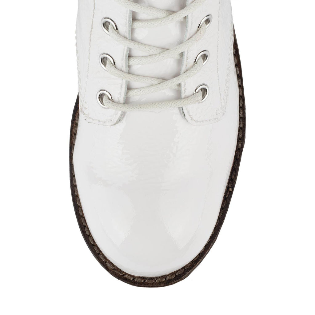 Jeffrey Campbell SYCAMORE3H WHITE COMBAT BOOTS - Como Store