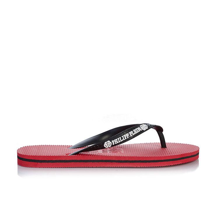 Philipp Plein Red Slippers - Como Store