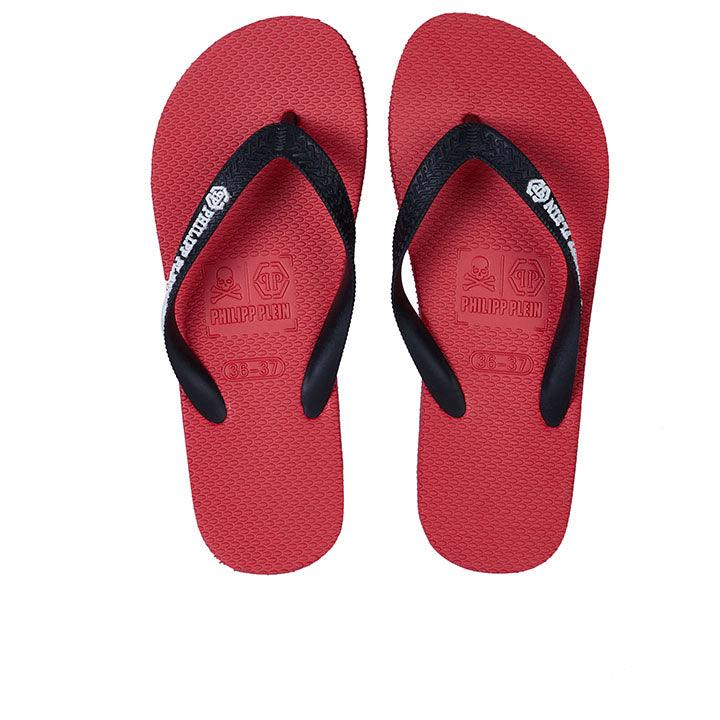 Philipp Plein Red Slippers - Como Store