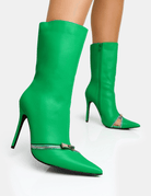 PUBLIC DESIRE - PITSTOP GREEN BOOTS - Como Store
