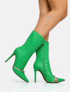 PUBLIC DESIRE - PITSTOP GREEN BOOTS - Como Store