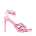 PUBLIC DESIRE SEABREEZE PINK ROPE HEELS - Como Store