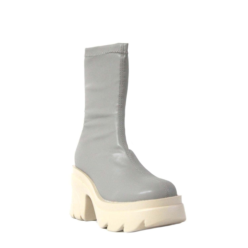 PUBLIC DESIRE JENNIE GREY PU BOOTS - Como Store