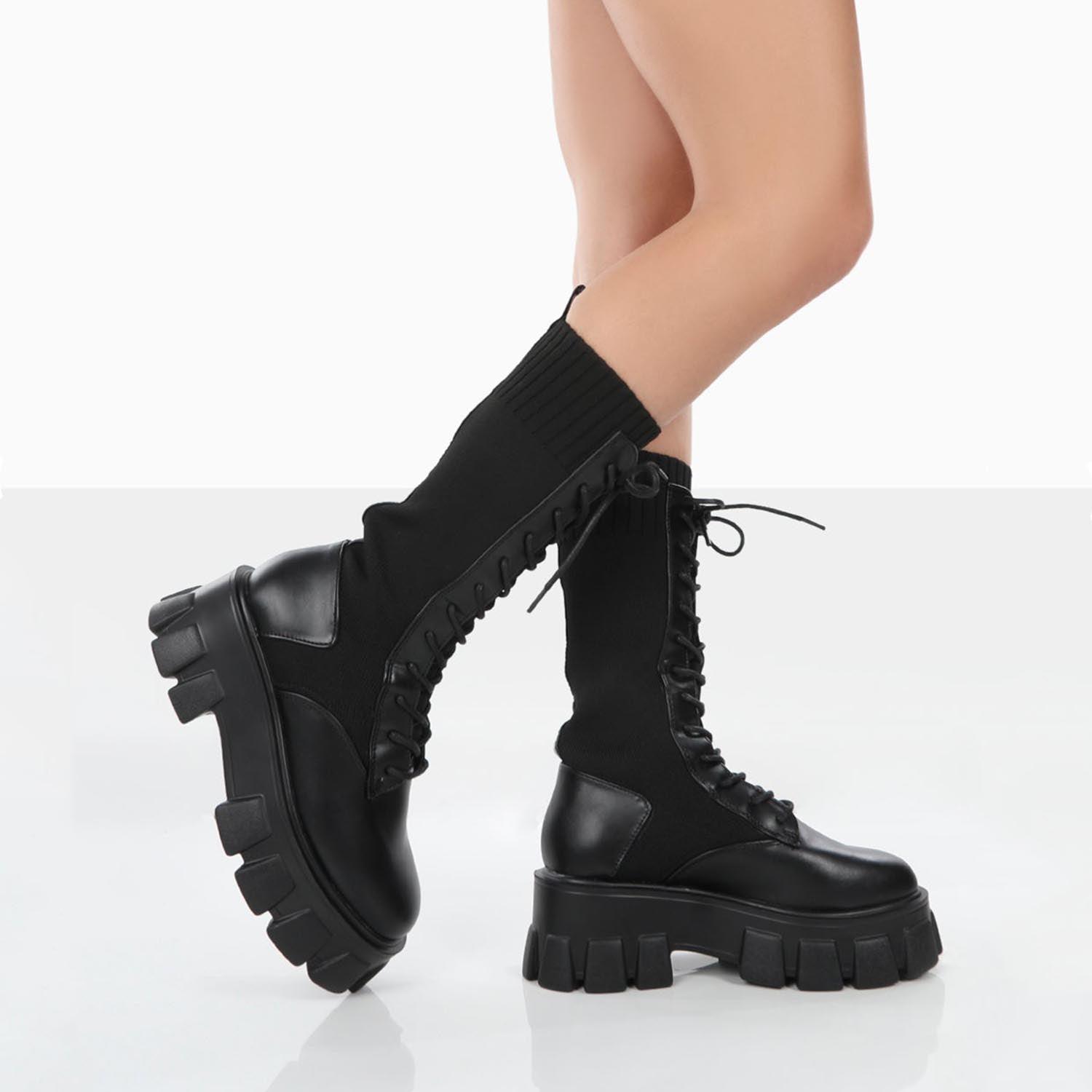 Public desire hotsell lace up boots