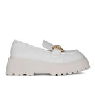 JEFFREY CAMPBELL SKOOLED WHITE LOAFERS - Como Store