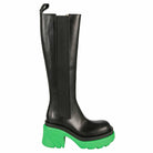 STUDIO ITALIA BLACK / GREEN KNEE HIGH BOOTS - Como Store