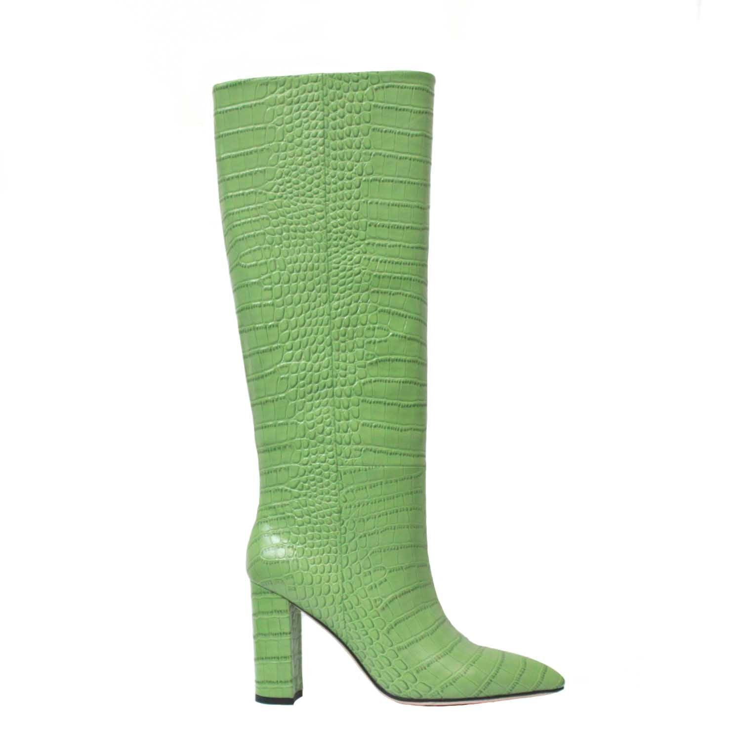 STUDIO ITALIA GREEN CROCO BOOTS - Como Store