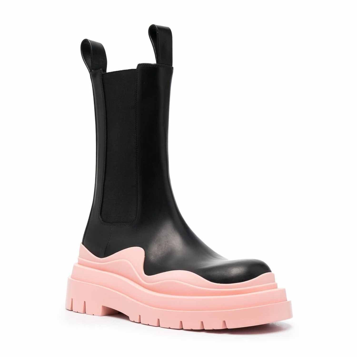 STUDIO ITALIA CHUNKY BLACK PINK BOOTS - Como Store
