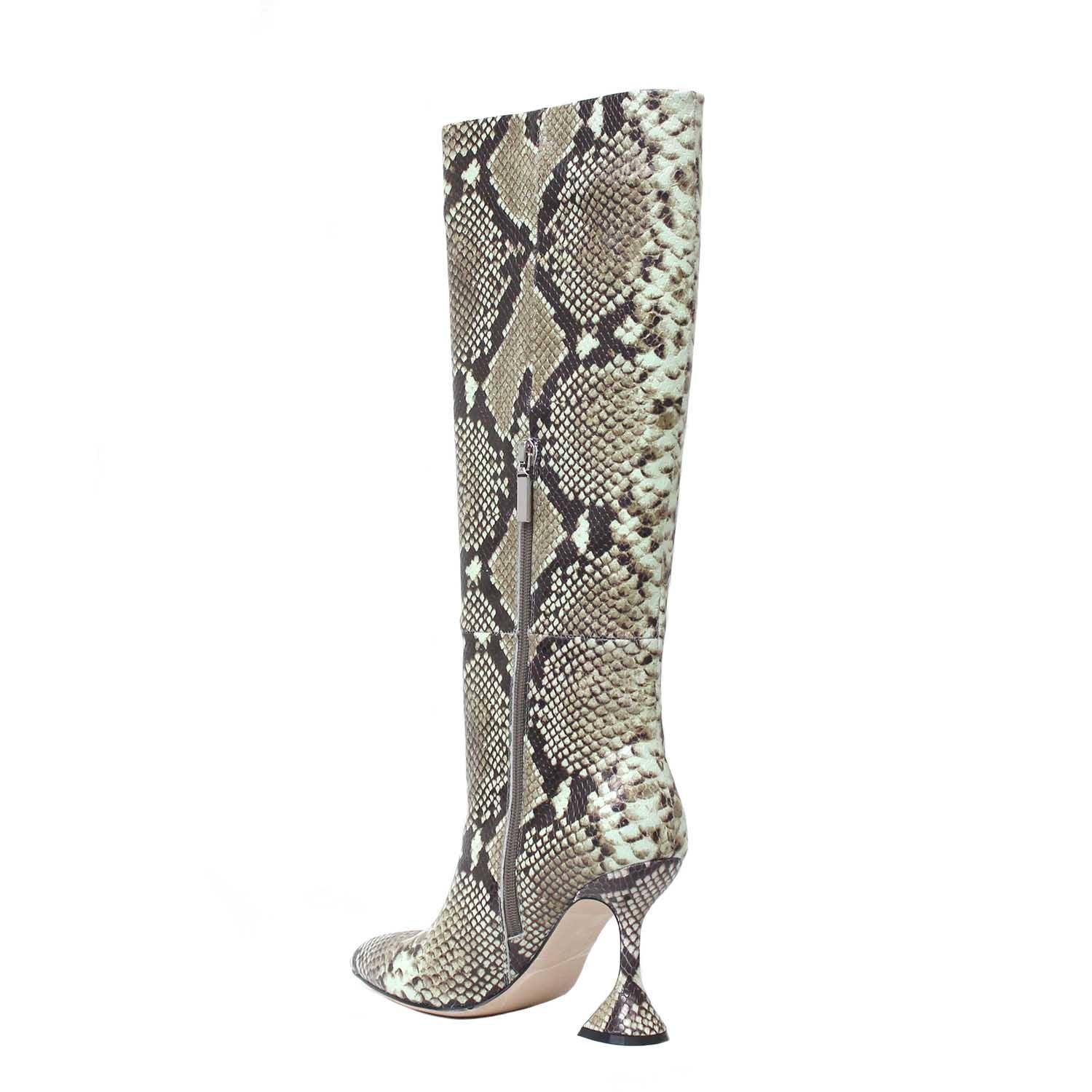 STUDIO ITALIA SNAKE PRINT BOOTS - Como Store